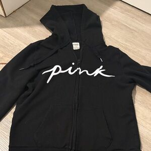 PINK Victoria's Secret Black Hoodie Sweater